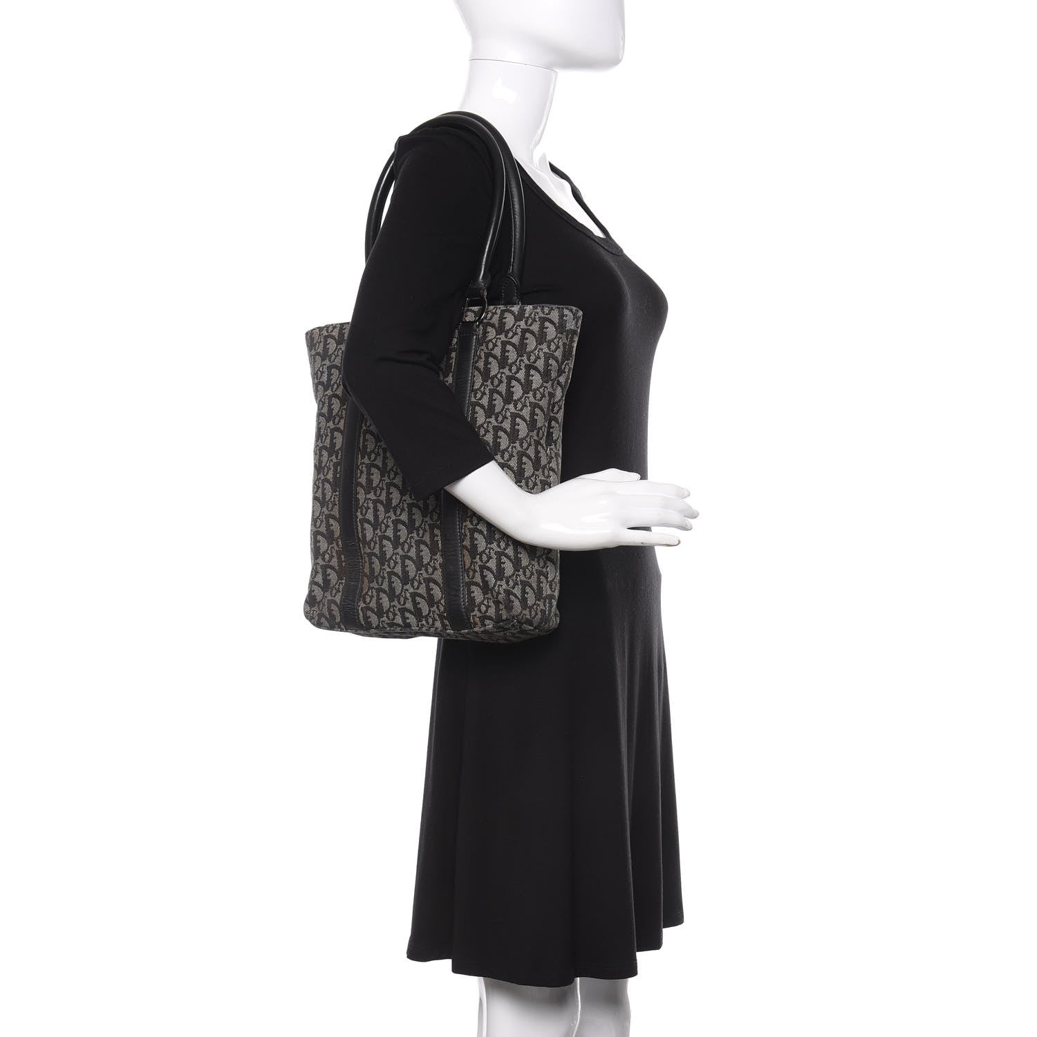 Christian Dior Monogram Tote Black 2 of 15
