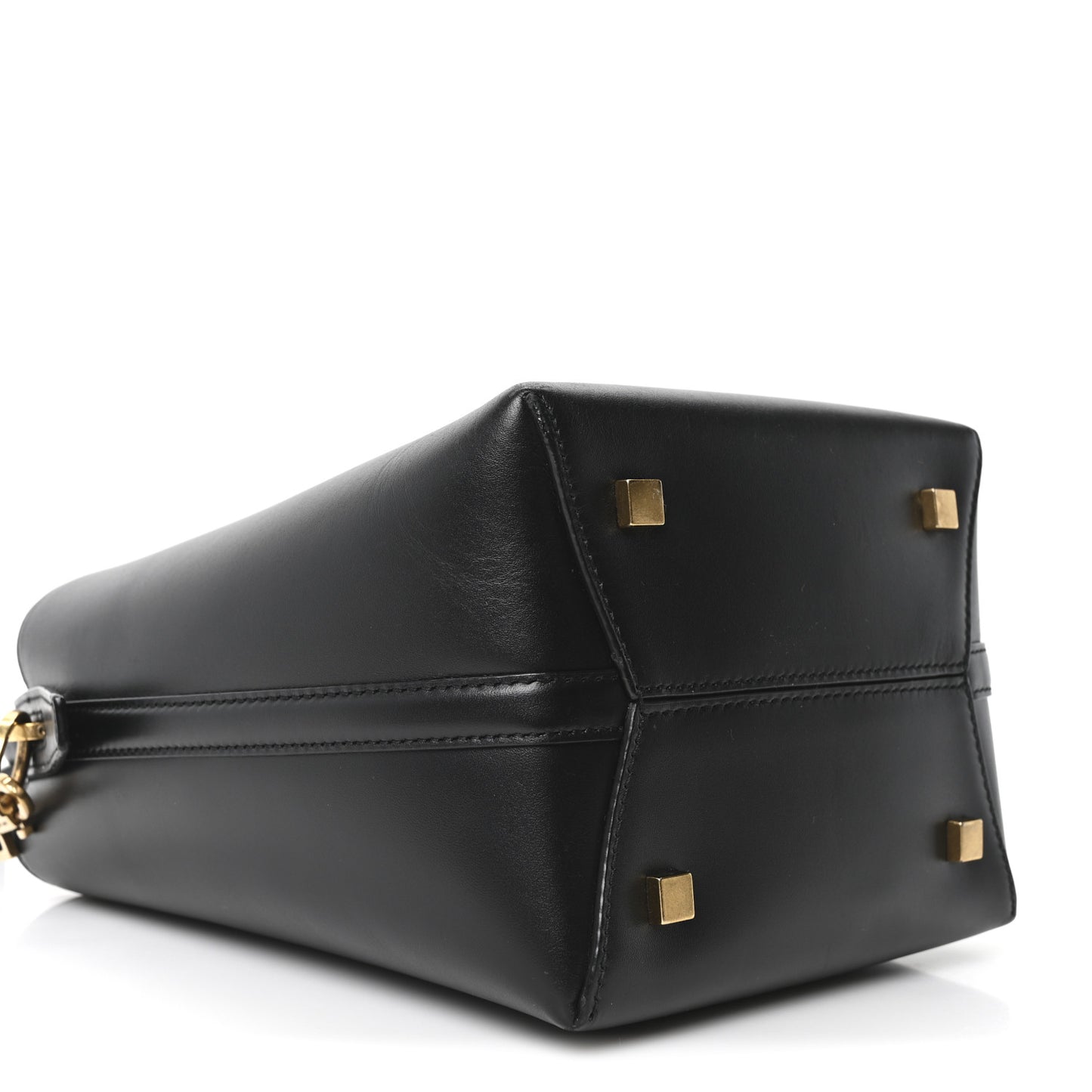 Shiny Calfskin Le 37 Bucket Bag Black