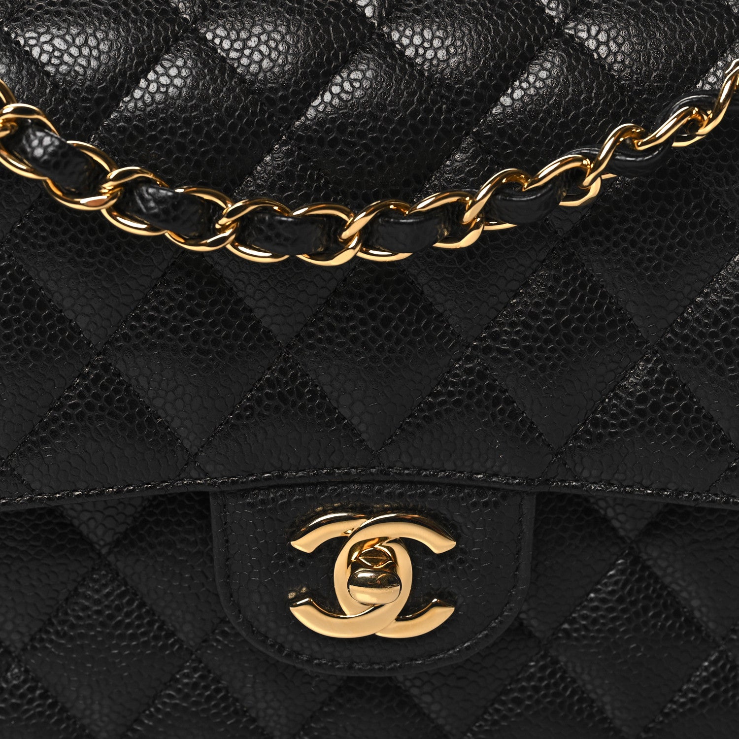 Chanel Caviar Quilted Medium Double Flap Black 8 of 12