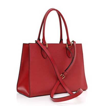 Prada Saffiano Soft Tote Fuoco 3 of 10