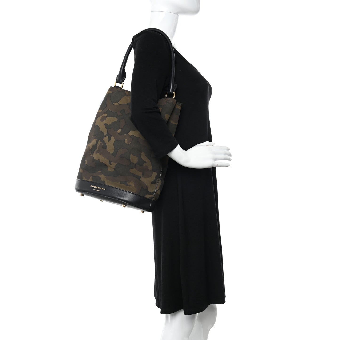 Calfskin Suede Camouflage Hobo Bag Multicolor