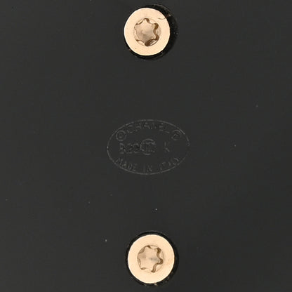 Chanel Tweed Lambskin CC Heart Locket Necklace Gold Black White 4 of 6