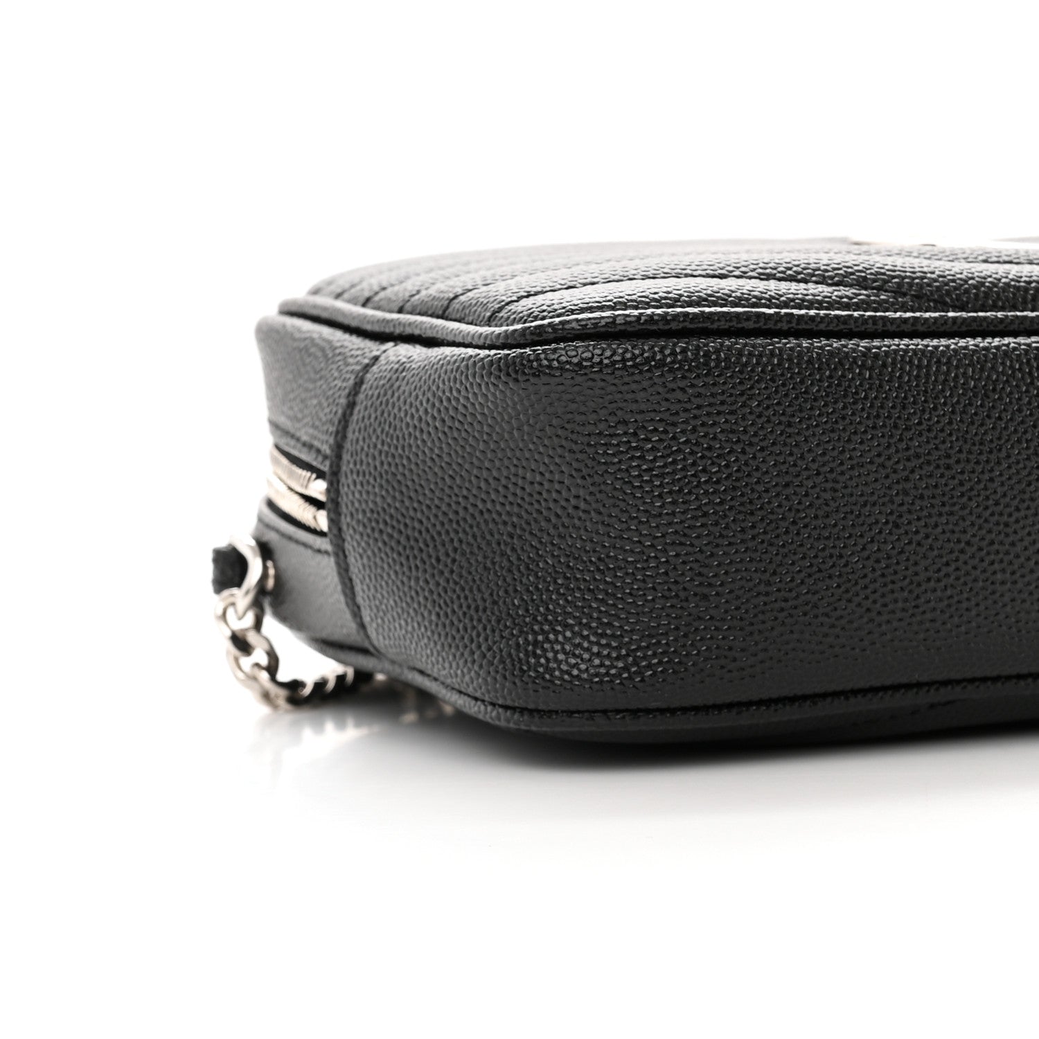 Saint Laurent Grain De Poudre Matelasse Monogram Mini Lou Camera Bag Black 9 of 11