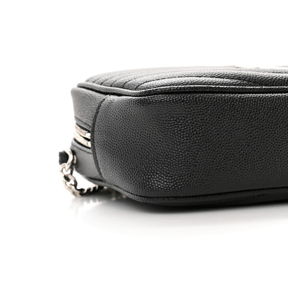 Saint Laurent Grain De Poudre Matelasse Monogram Mini Lou Camera Bag Black 9 of 11