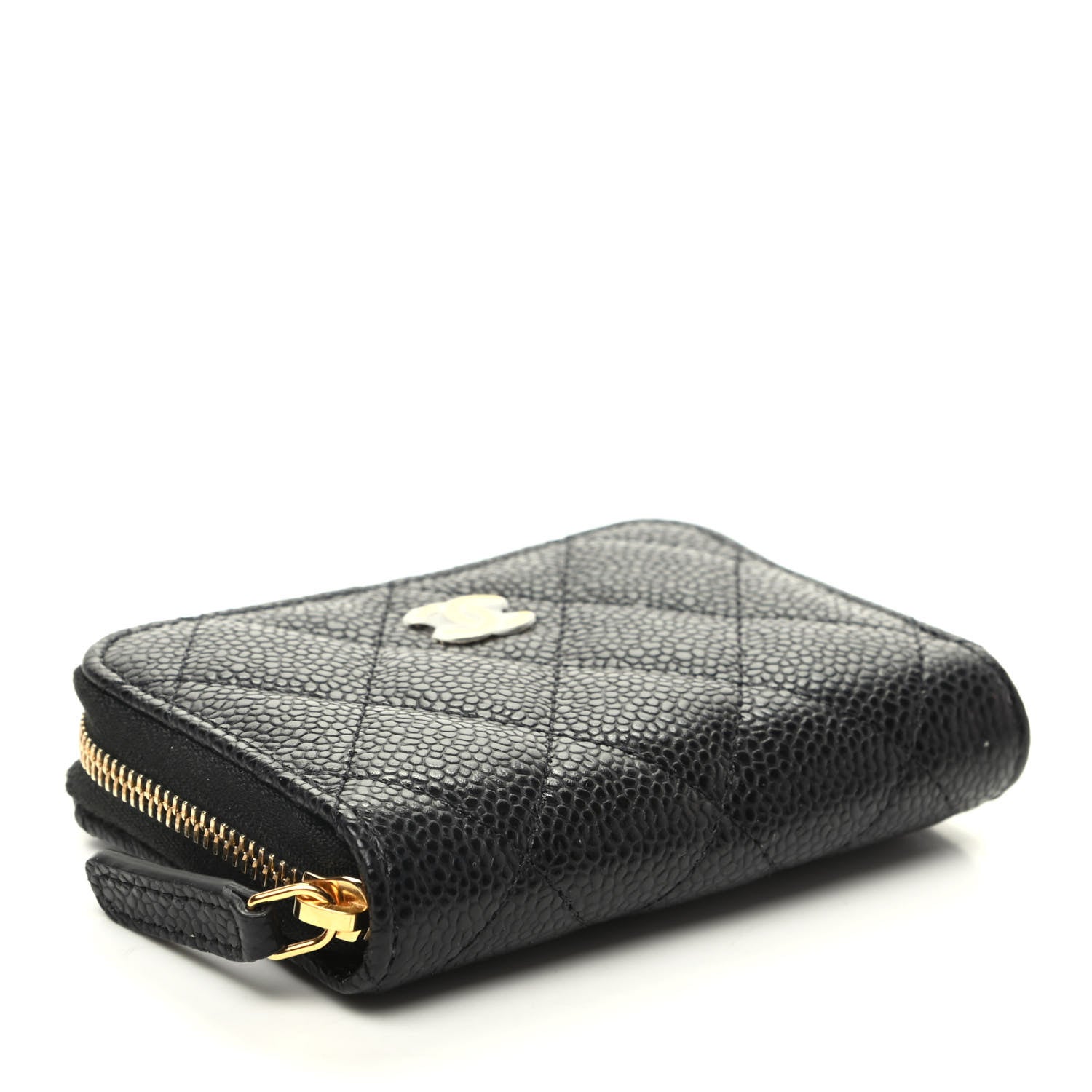 Chanel Caviar Quilted Zip Coin Purse Black 4 of 10
