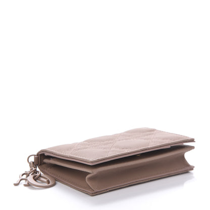 Christian Dior Ultra Matte Calfskin Cannage Small Lady Dior Flap Card Holder Fard 4 of 10