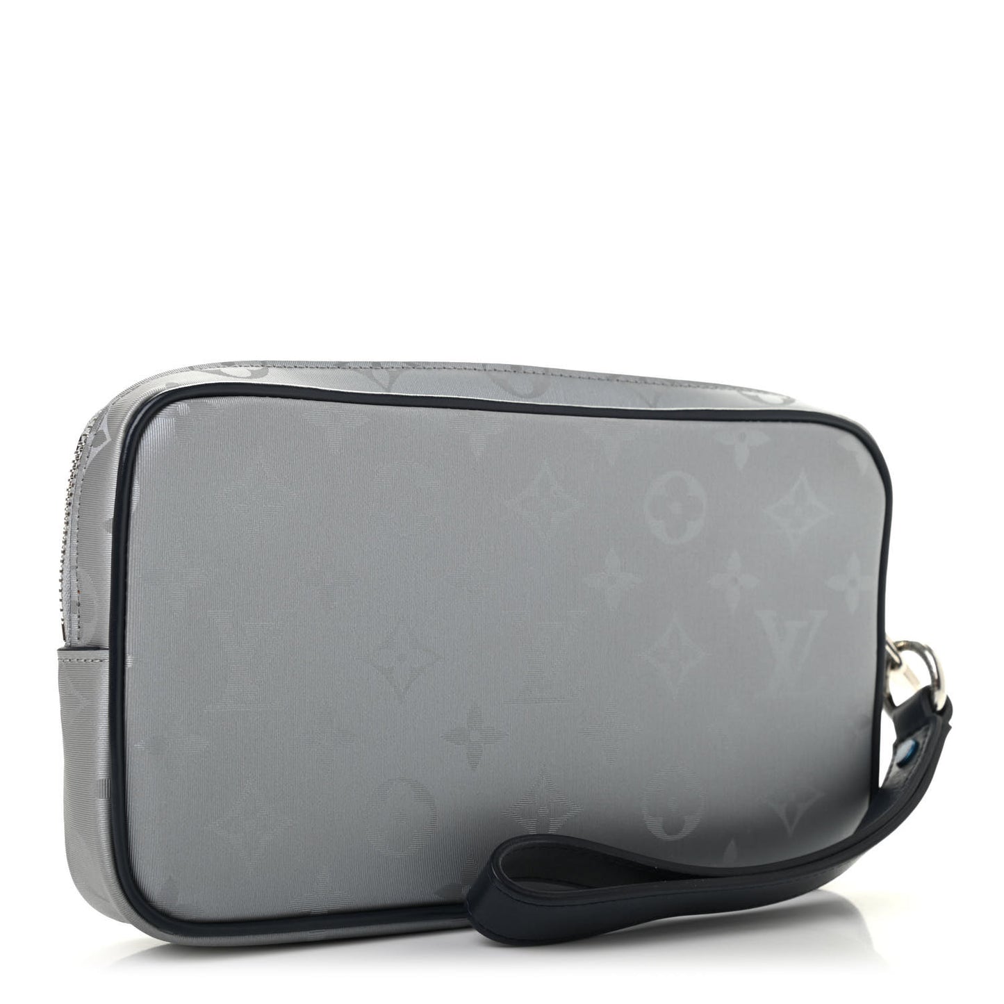 Monogram Satellite Alpha Clutch Silver
