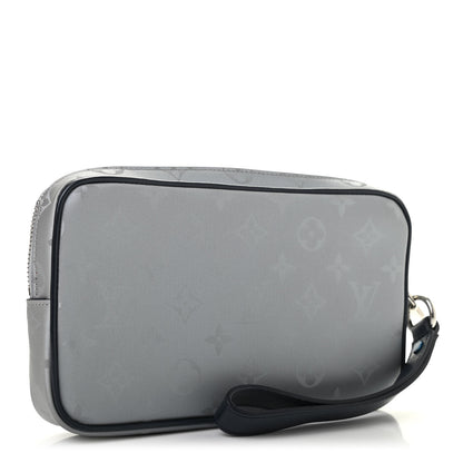 Louis Vuitton Monogram Satellite Alpha Clutch Silver 3 of 7