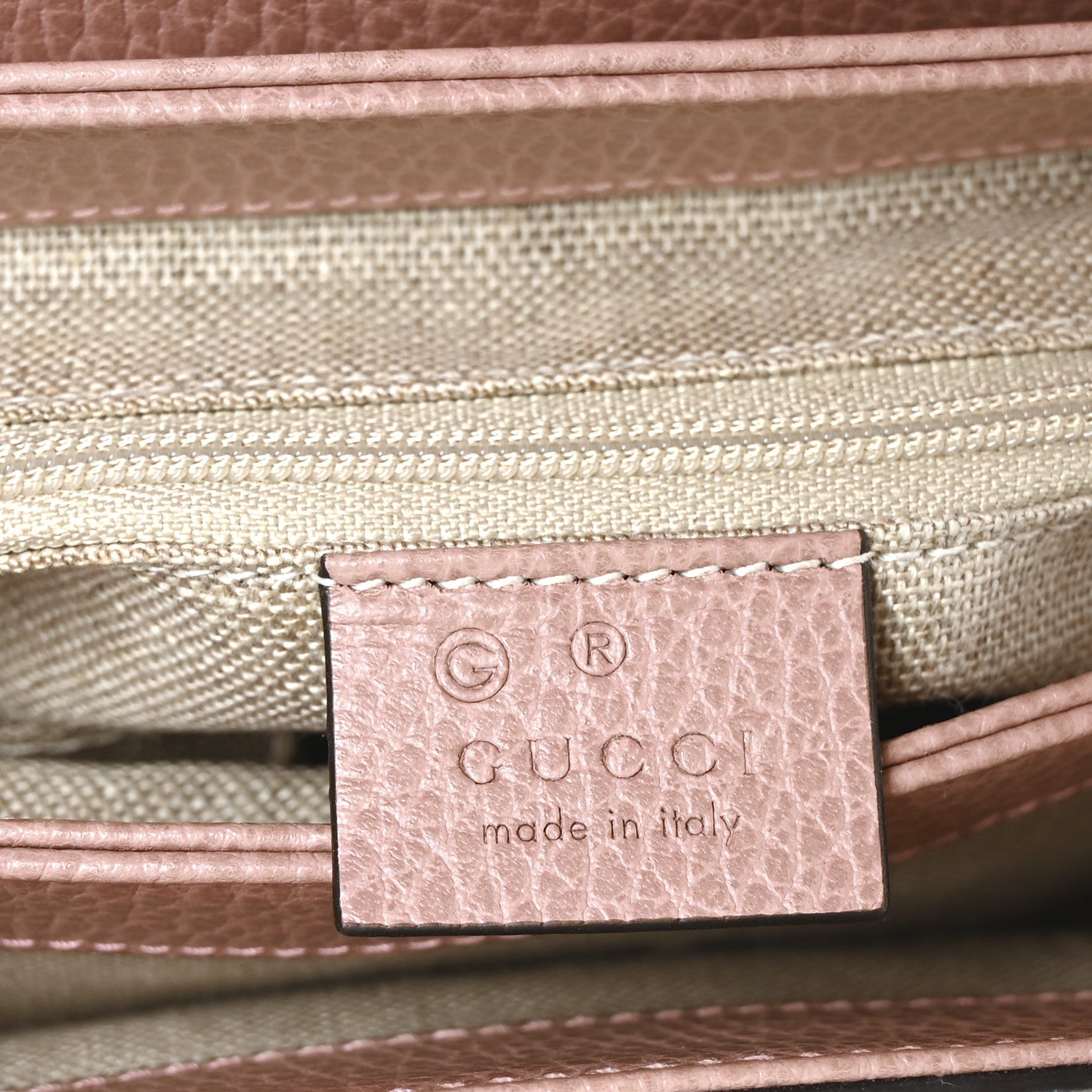 Gucci Dollar Calfskin Interlocking G Top Handle Shoulder Bag Soft Pink 6 of 10