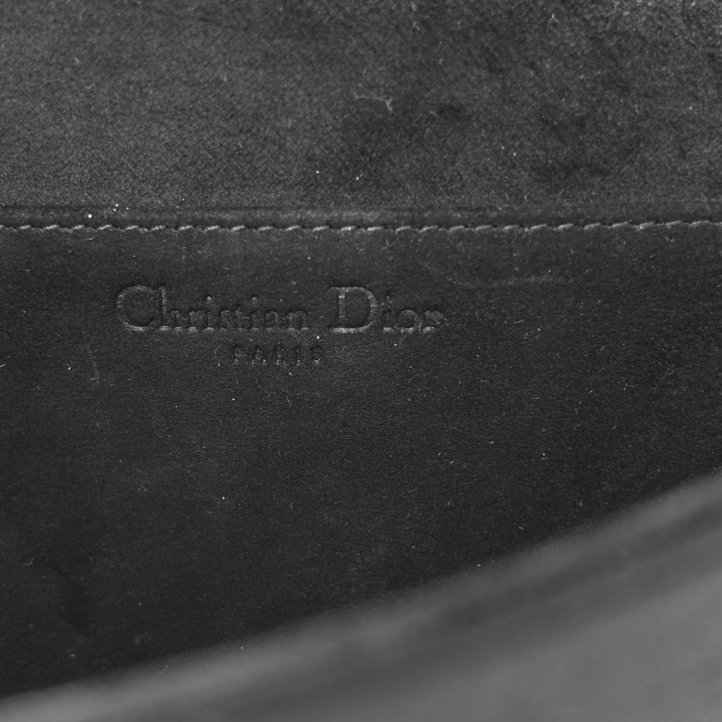 Velvet Cannage Lady Dior Convertible Clutch Black
