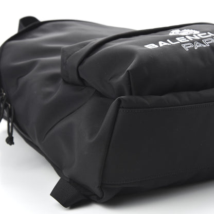 Balenciaga Nylon Crest Logo Explorer Backpack Black 5 of 8