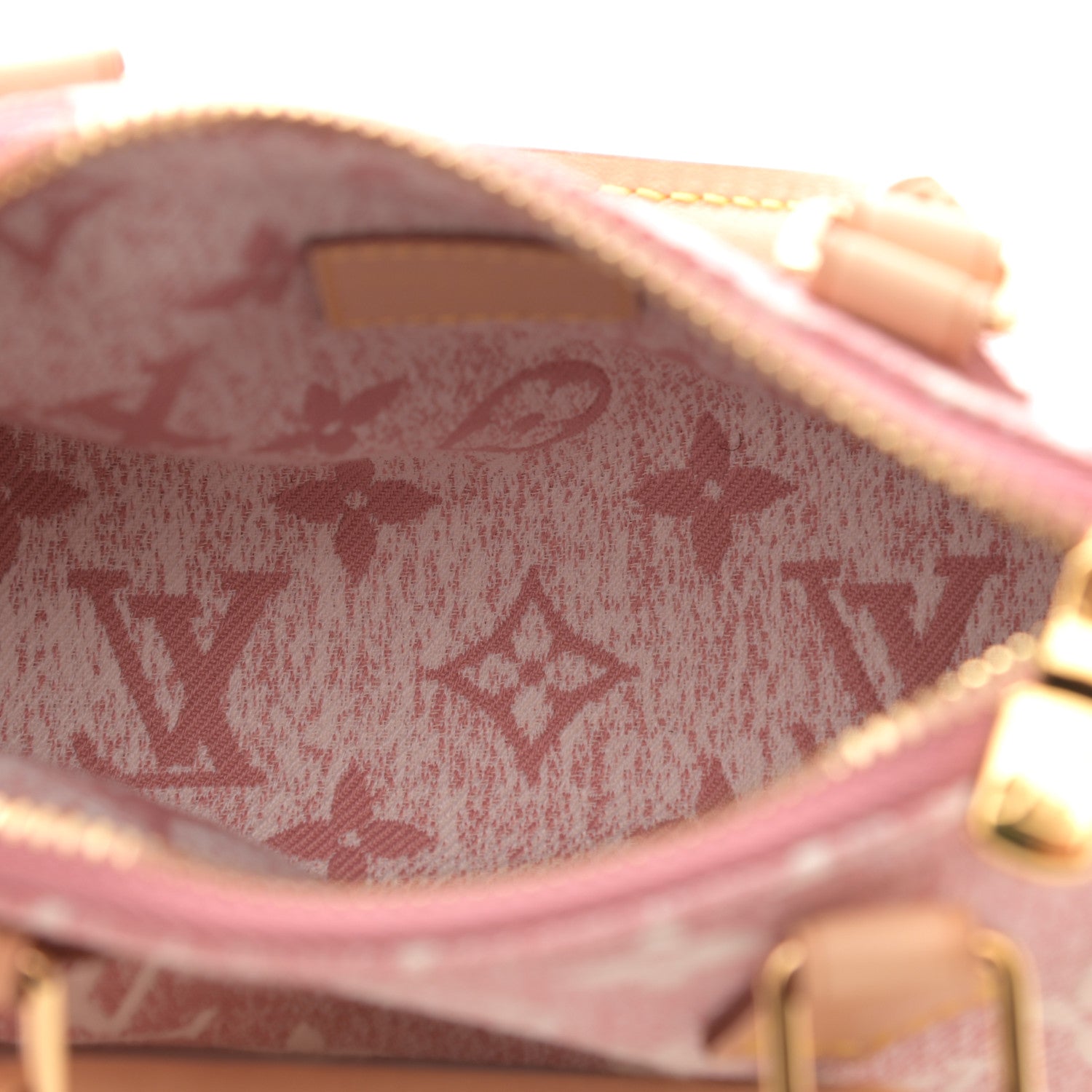 Louis Vuitton Monogram Jacquard Denim Nano Speedy Bandouliere Pink 8 of 9