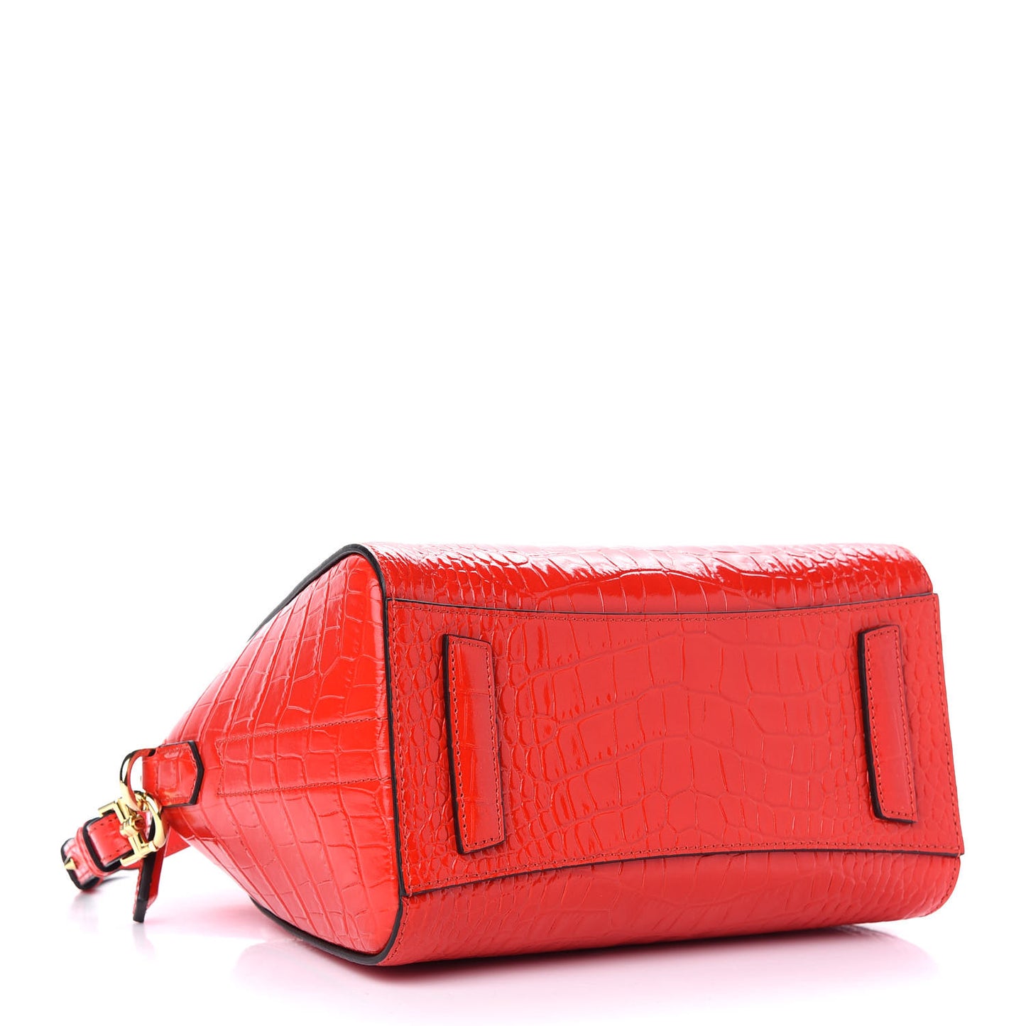 Calfskin Crocodile Embossed Mini Antigona Red