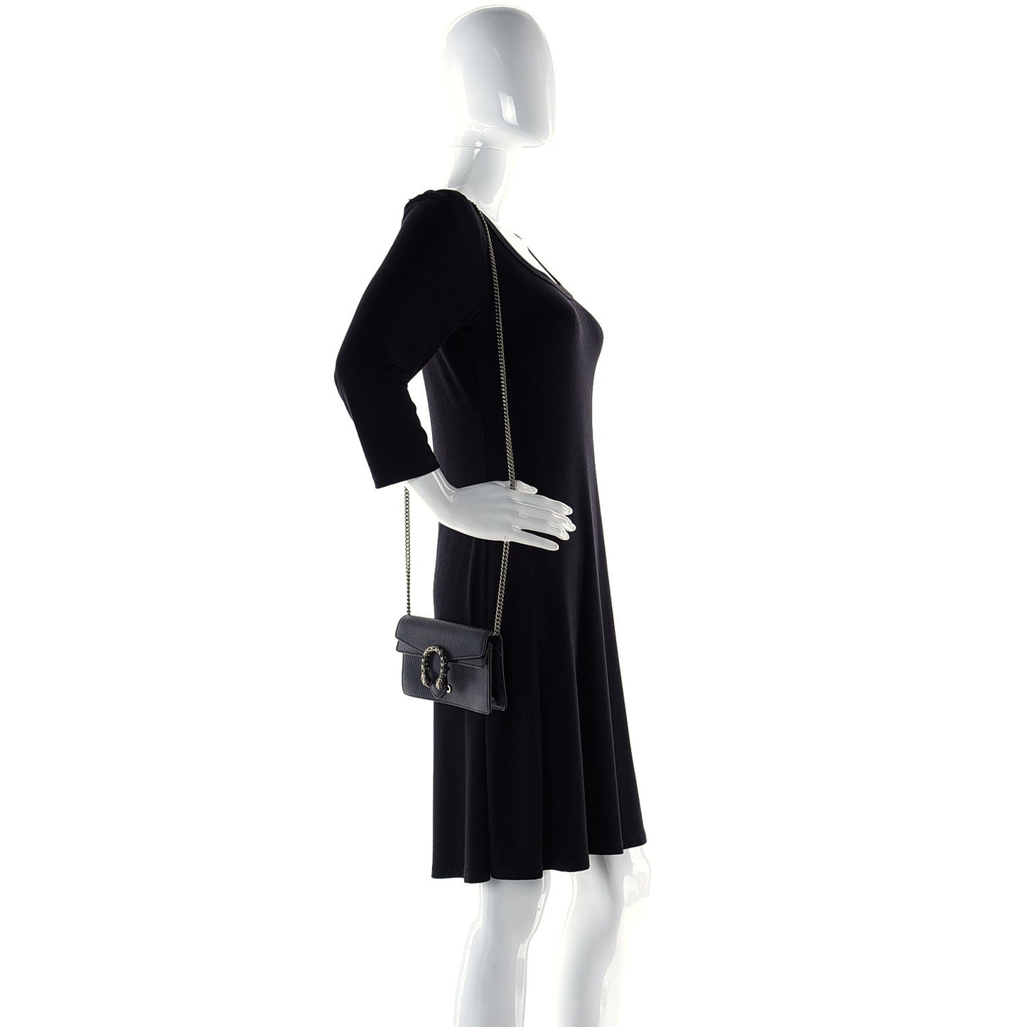 Calfskin Super Mini Dionysus Shoulder Bag Black