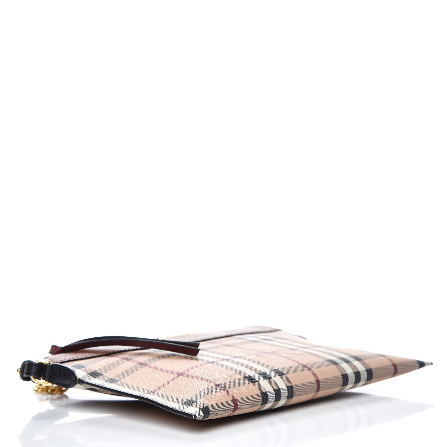Burberry Haymarket Check Peyton Crossbody Clutch Bag Toffee 4 of 8