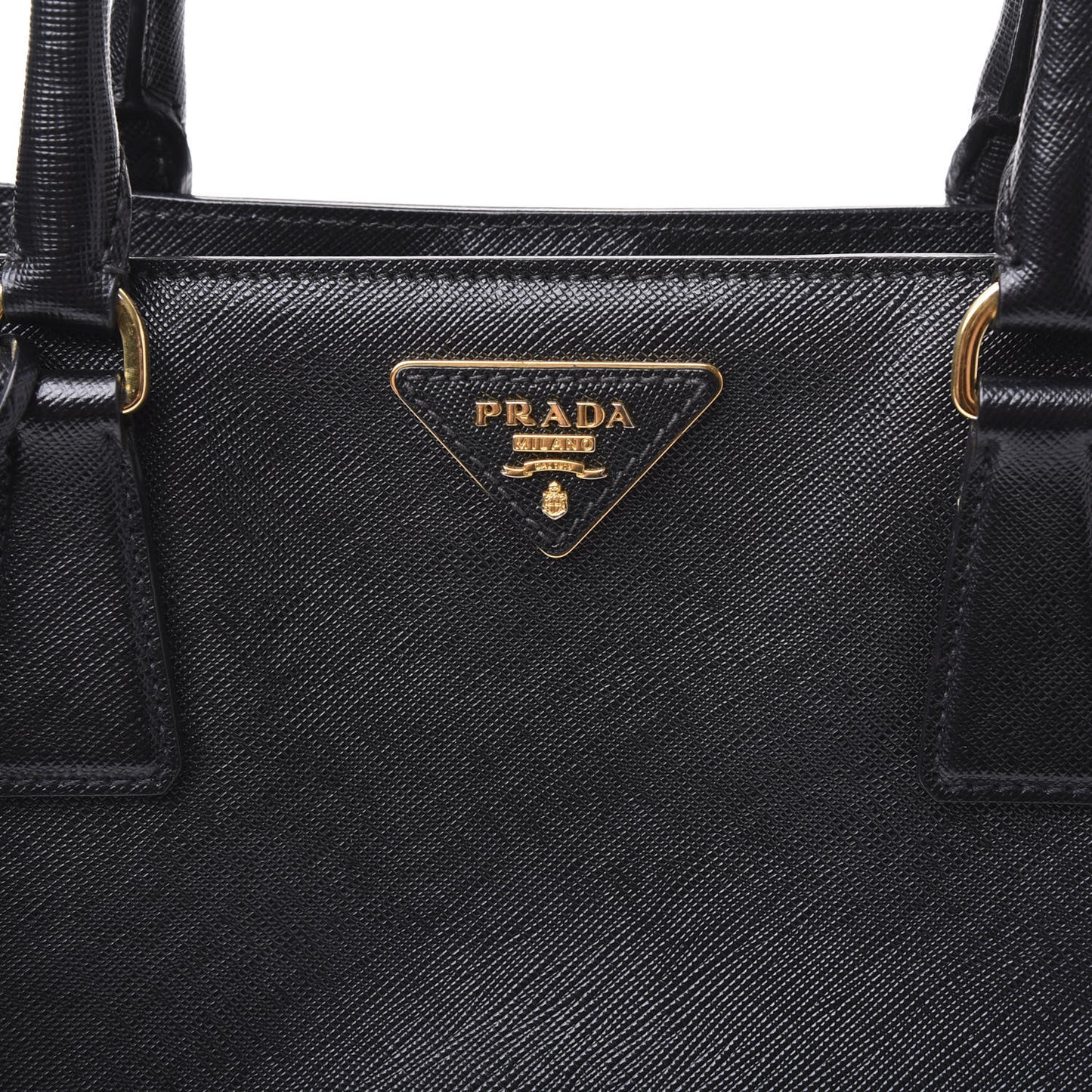 Saffiano Lux Medium Tote Black