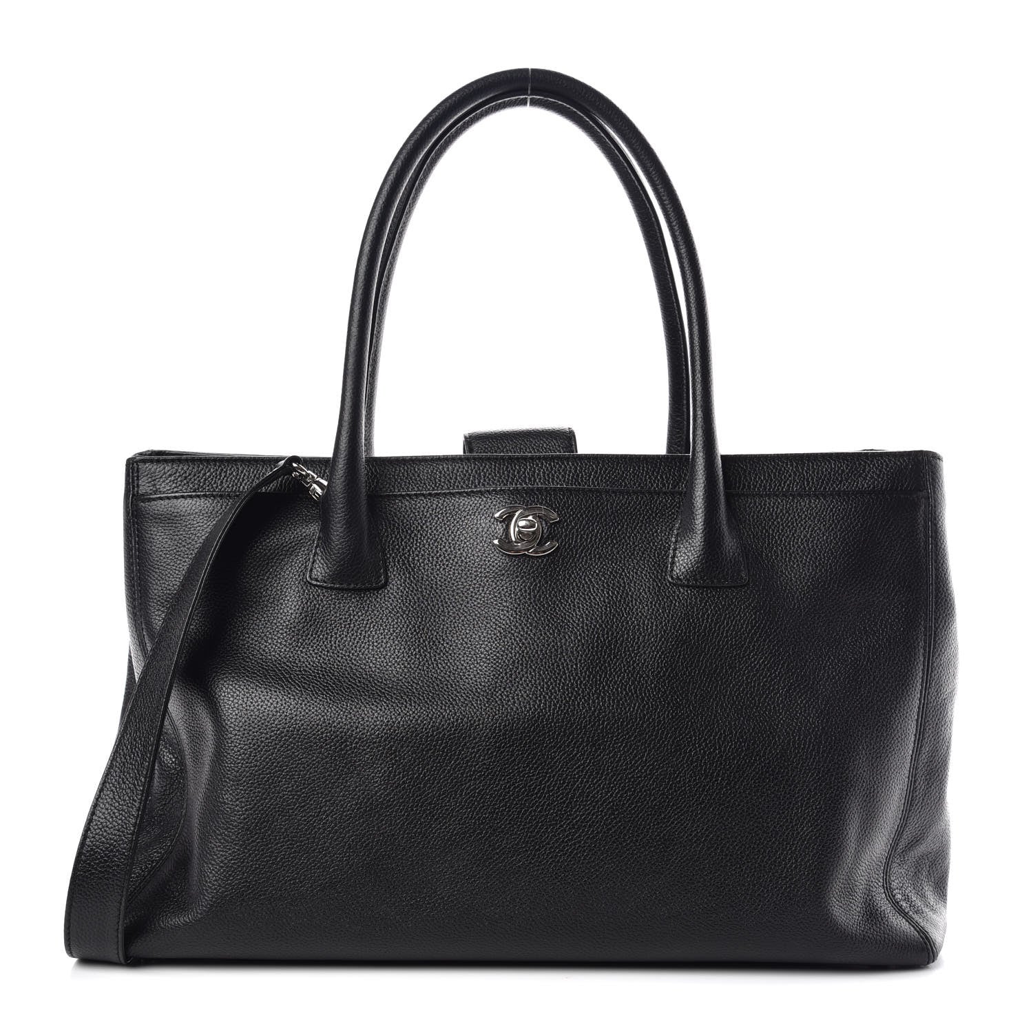 Chanel Calfskin Cerf Executive Shopper Tote Black 1 of 7