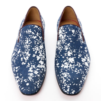 Christian Louboutin Denim Mens Dandelion Flat Loafers 41.5 Blue 2 of 7