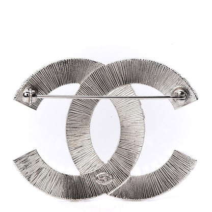 Chanel Baguette Crystal CC Brooch Silver 2 of 4