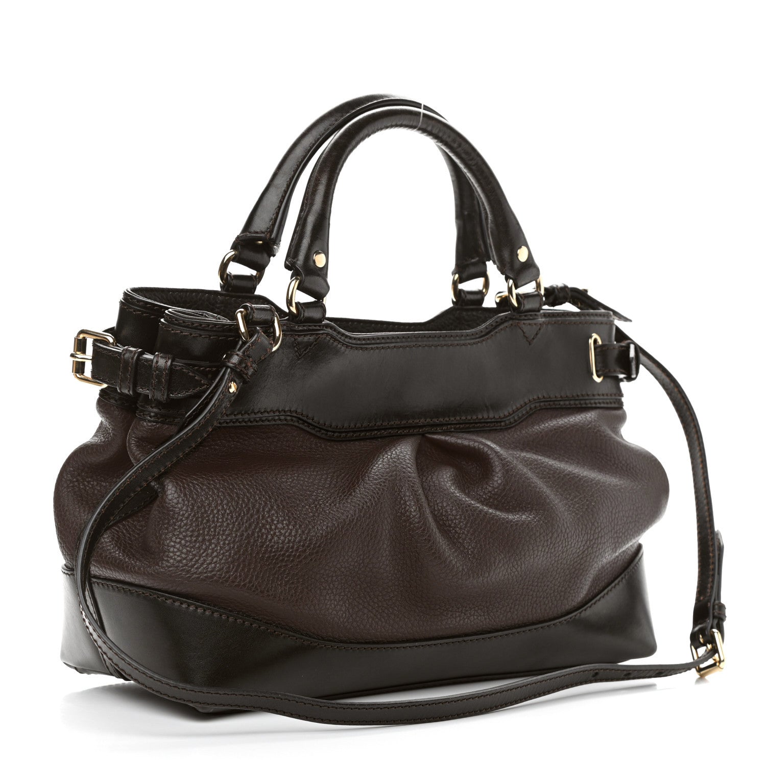 Burberry Bridle Calfskin Hepburn Satchel Brown 3 of 12