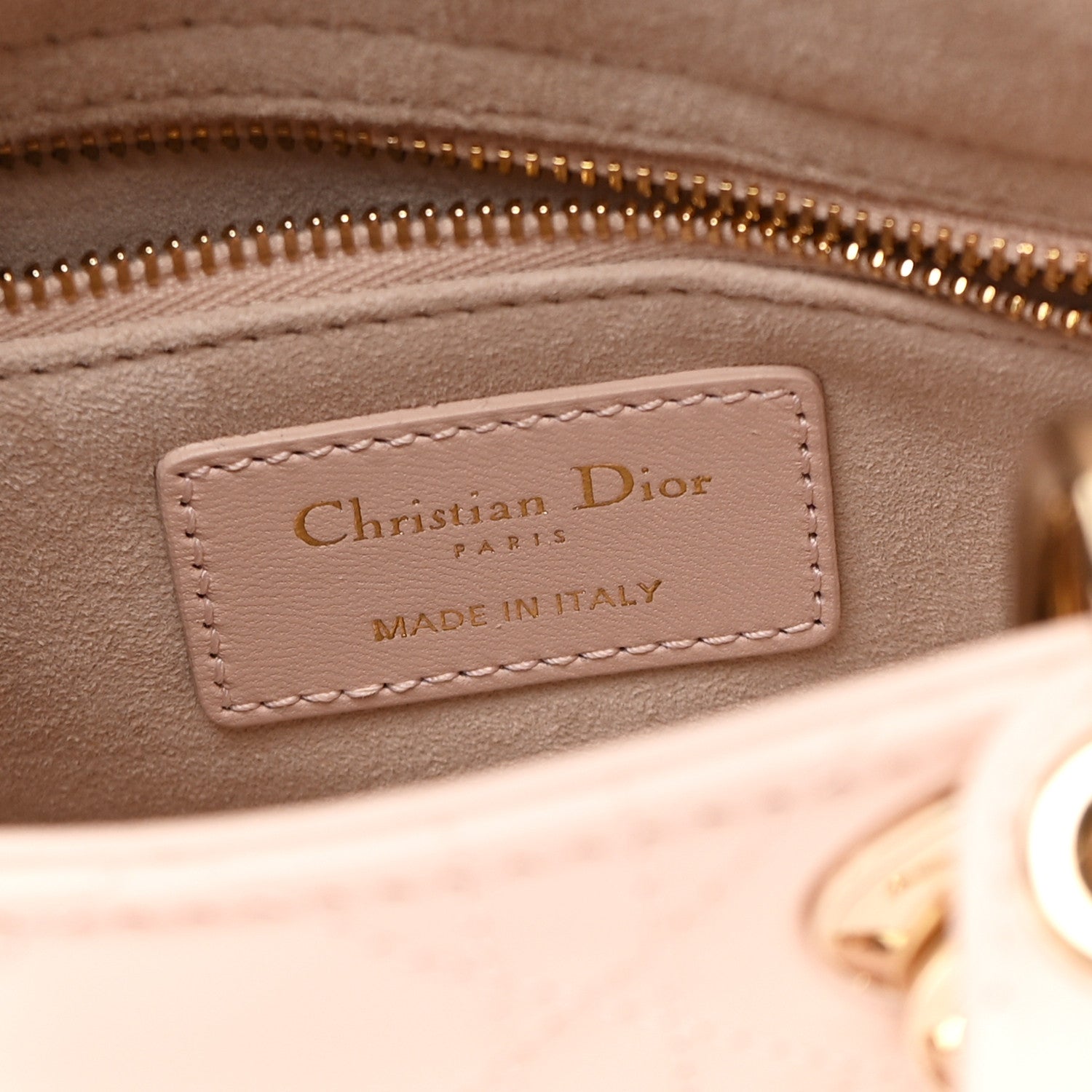 Christian Dior Lambskin Cannage Crystal Mini Lady Dior Powder Pink 6 of 10