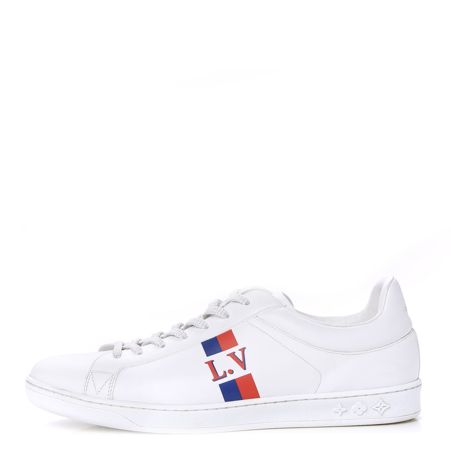 Calfskin Luxembourg Sneakers 9 White Red Blue