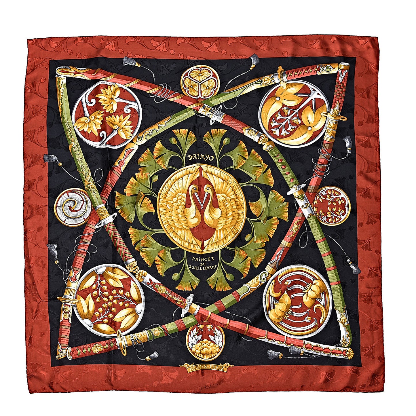 Silk Daimyo Princes du Soleil Levant Scarf 90