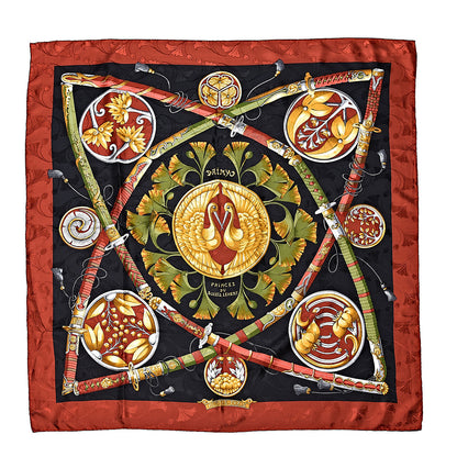 Hermes Silk Daimyo Princes du Soleil Levant Scarf 90 1 of 6