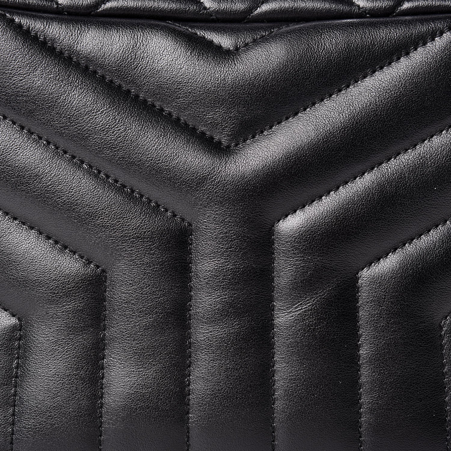 Saint Laurent Calfskin Y Quilted Monogram Small Loulou Bowling Bag Black 10 of 10
