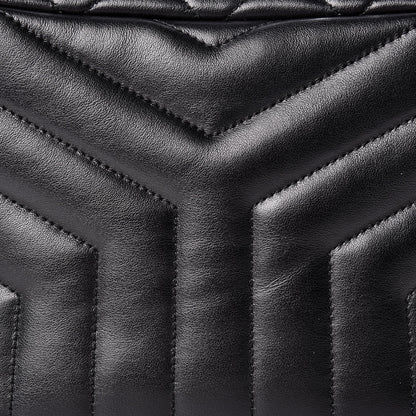 Saint Laurent Calfskin Y Quilted Monogram Small Loulou Bowling Bag Black 10 of 10