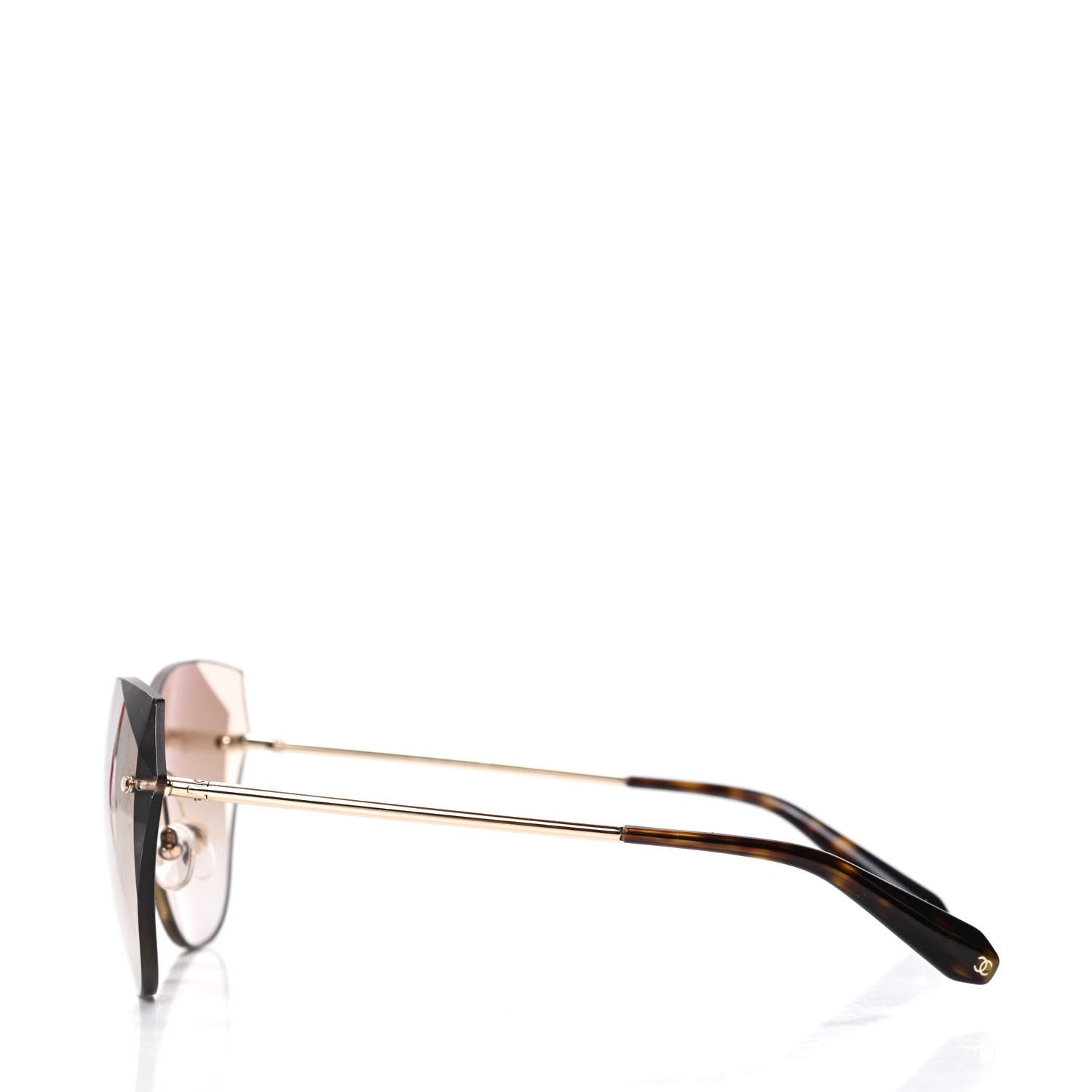 Chanel Metal Cat Eye Sunglasses 4237 Gold 3 of 7
