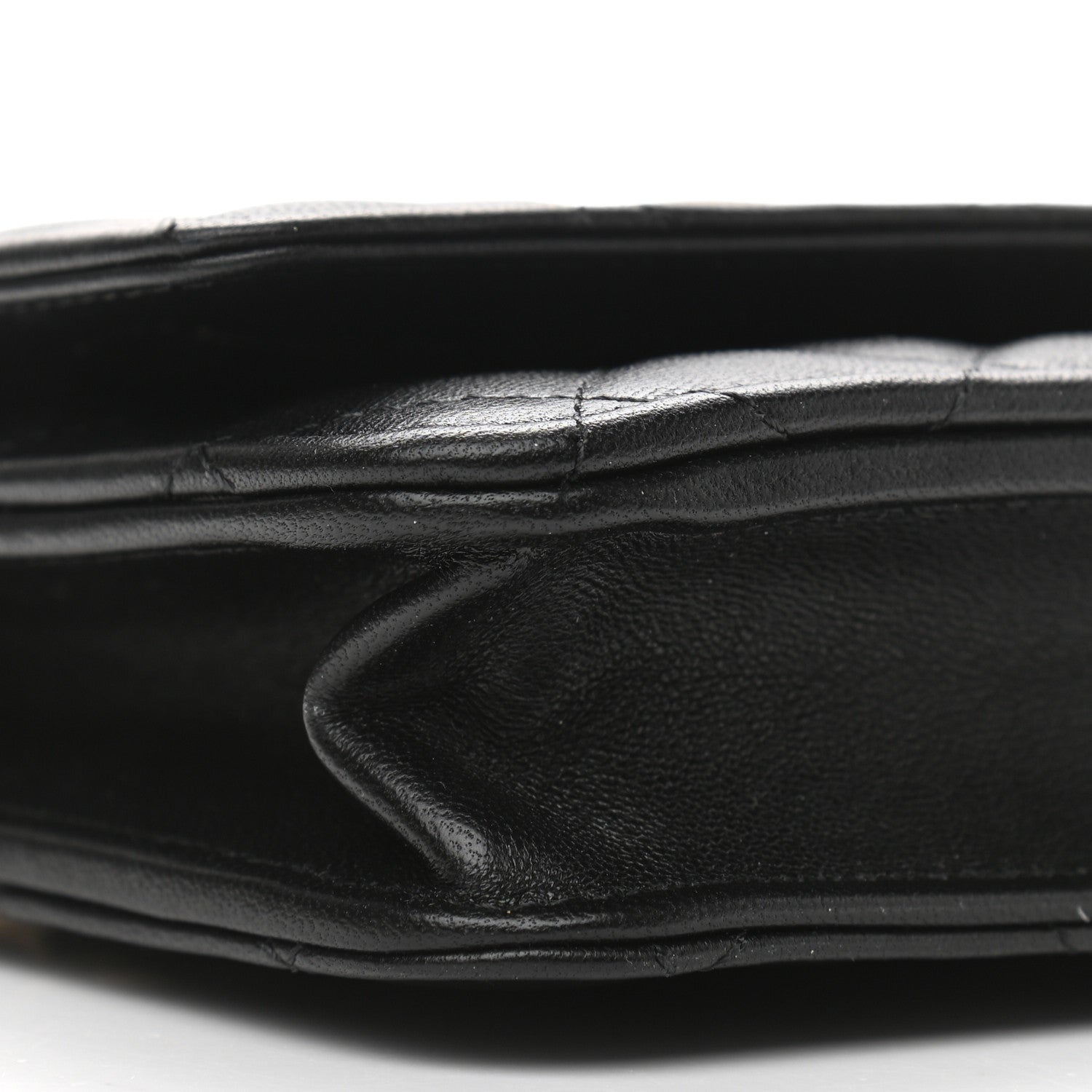 Chanel Lambskin Quilted Pearl Wallet On Chain WOC Black 9 of 13