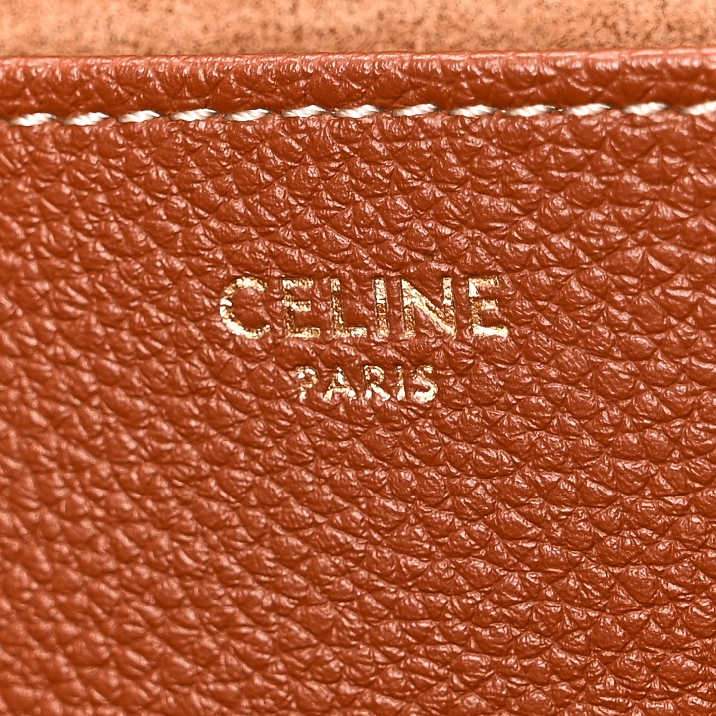 Grained Calfskin Triomphe Medium Cabas Anais Tan