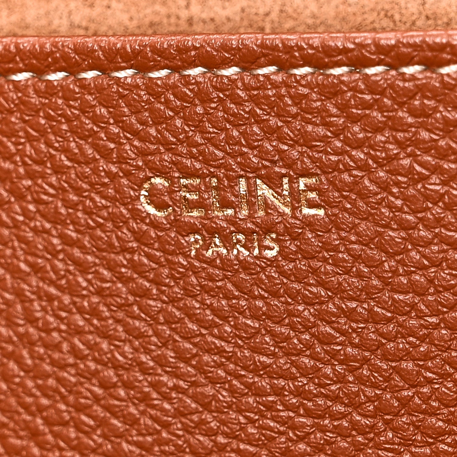 Celine Grained Calfskin Triomphe Medium Cabas Anais Tan 6 of 9