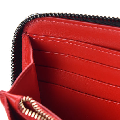 Christian Louboutin Patent Scarabe Spikes Panettone Zip Around Wallet Rose Digitale 11 of 14