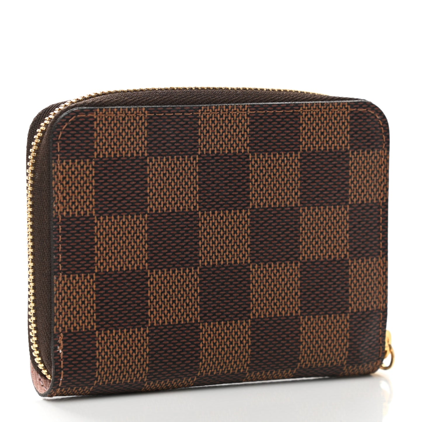 Damier Ebene Zippy Coin Purse Rose Ballerine