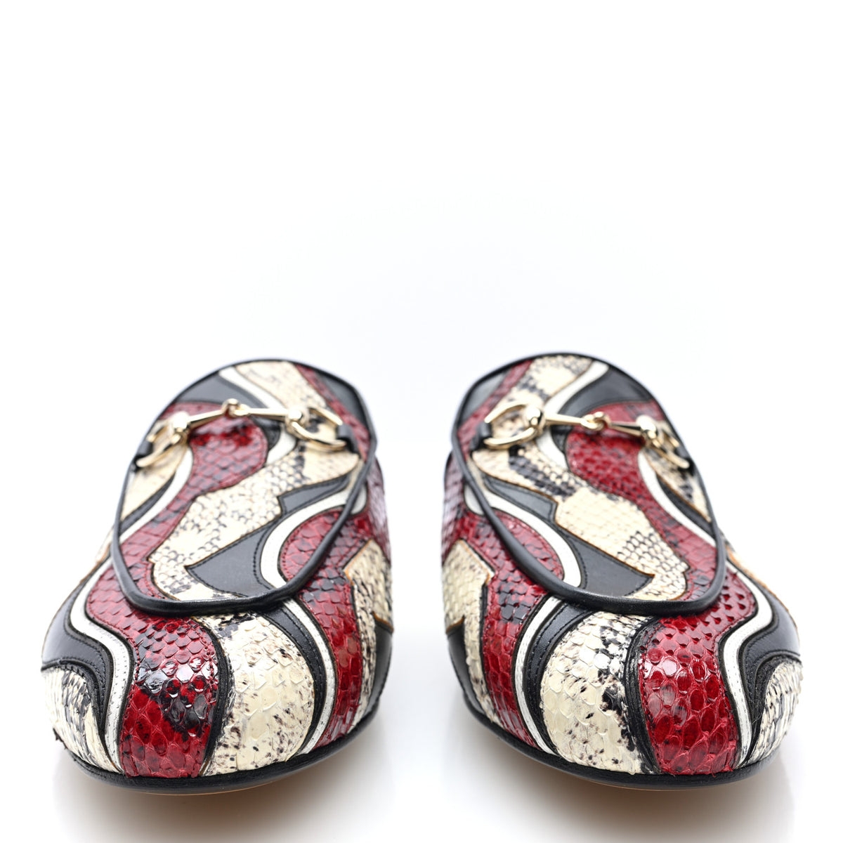 Gucci Snakeskin Womens Princetown Slippers 37.5 Multicolor 3 of 9