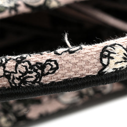 Christian Dior Canvas Embroidered Mini Book Tote With Strap Pink Multicolor 11 of 11