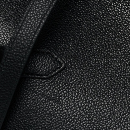 Burberry Grainy Calfskin Medium Title Bag Black 8 of 13