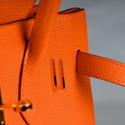 Hermes Taurillon Clemence Birkin 35 Orange 16 of 23