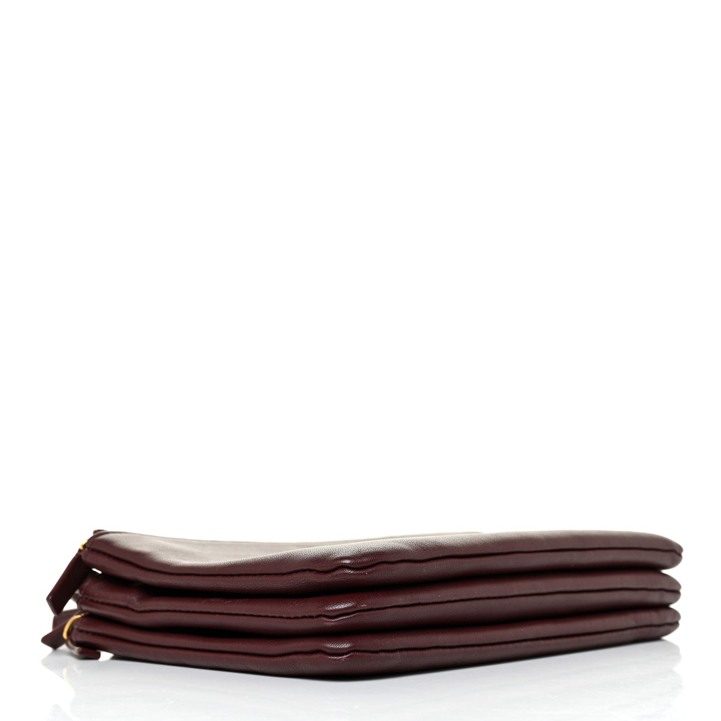 Smooth Lambskin Small Trio Crossbody Bag Burgundy