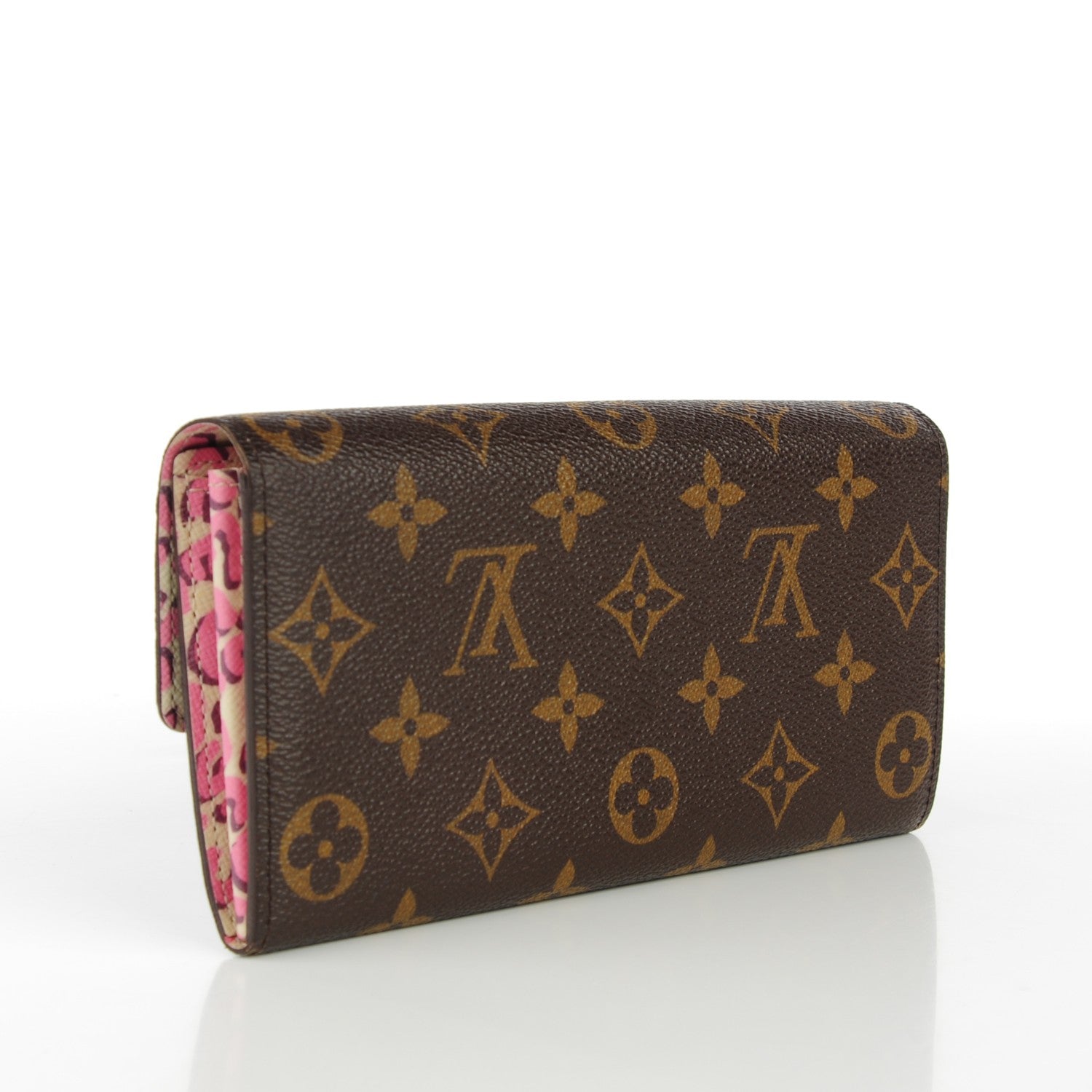 Louis Vuitton Monogram Leopard Sarah Wallet Blanc Corail 3 of 9