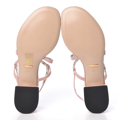 Gucci Patent Bee Thong Sandal 39.5 Perfect Pink 5 of 10
