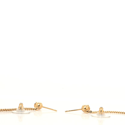 Chanel CC Drop Earrings Matte Gold 3 of 4
