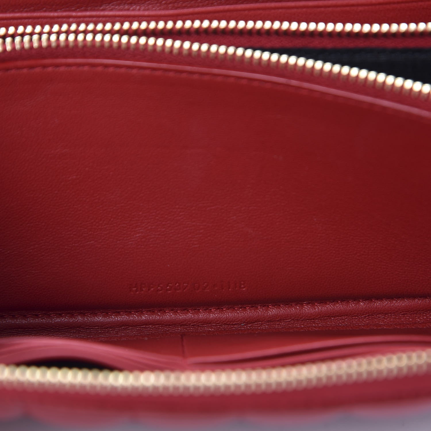 Saint Laurent Lambskin Matelasse Monogram Vicky Zip Around Wallet Rouge Eros 10 of 13