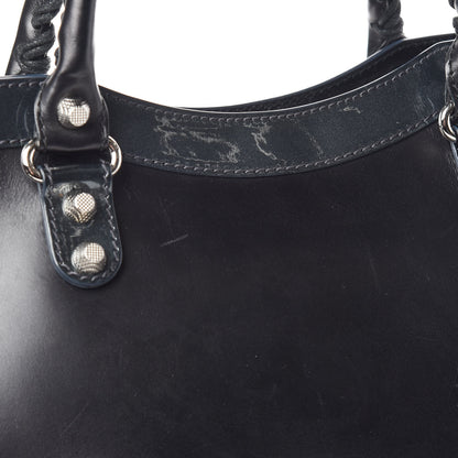 Balenciaga Smooth Calfskin Metallic Patent Giant 12 Silver Hardware City Black Gris 18 of 21