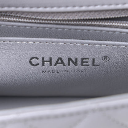 Chanel Lambskin Quilted Mini Rectangular Flap Grey 8 of 11