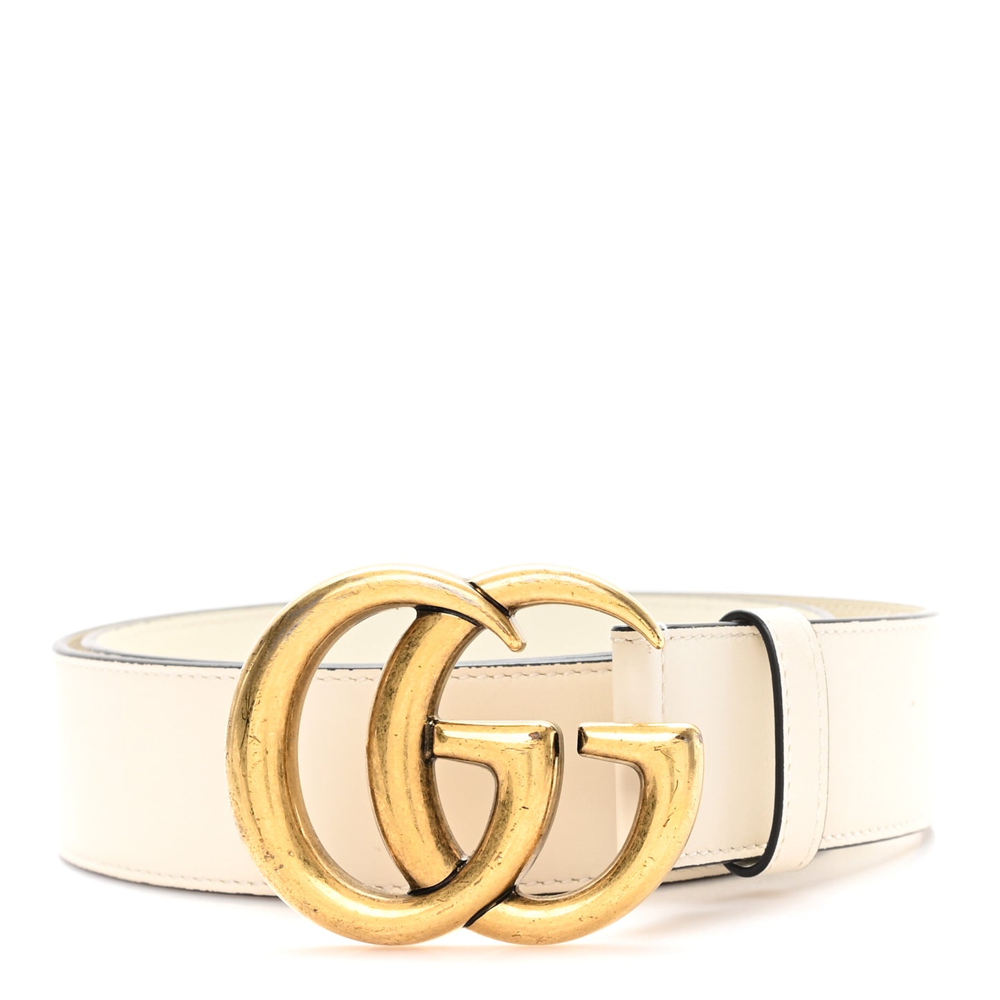Calfskin Double G 40mm Belt 85 34 Mystic White