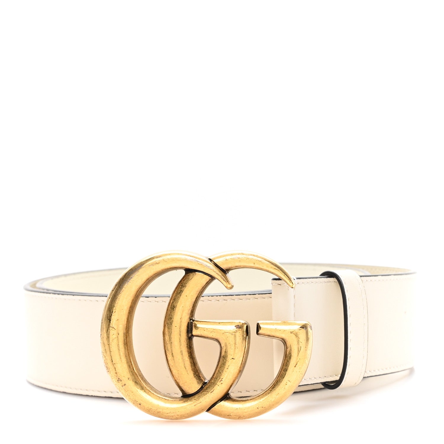 Gucci Calfskin Double G 40mm Belt 85 34 Mystic White 1 of 5