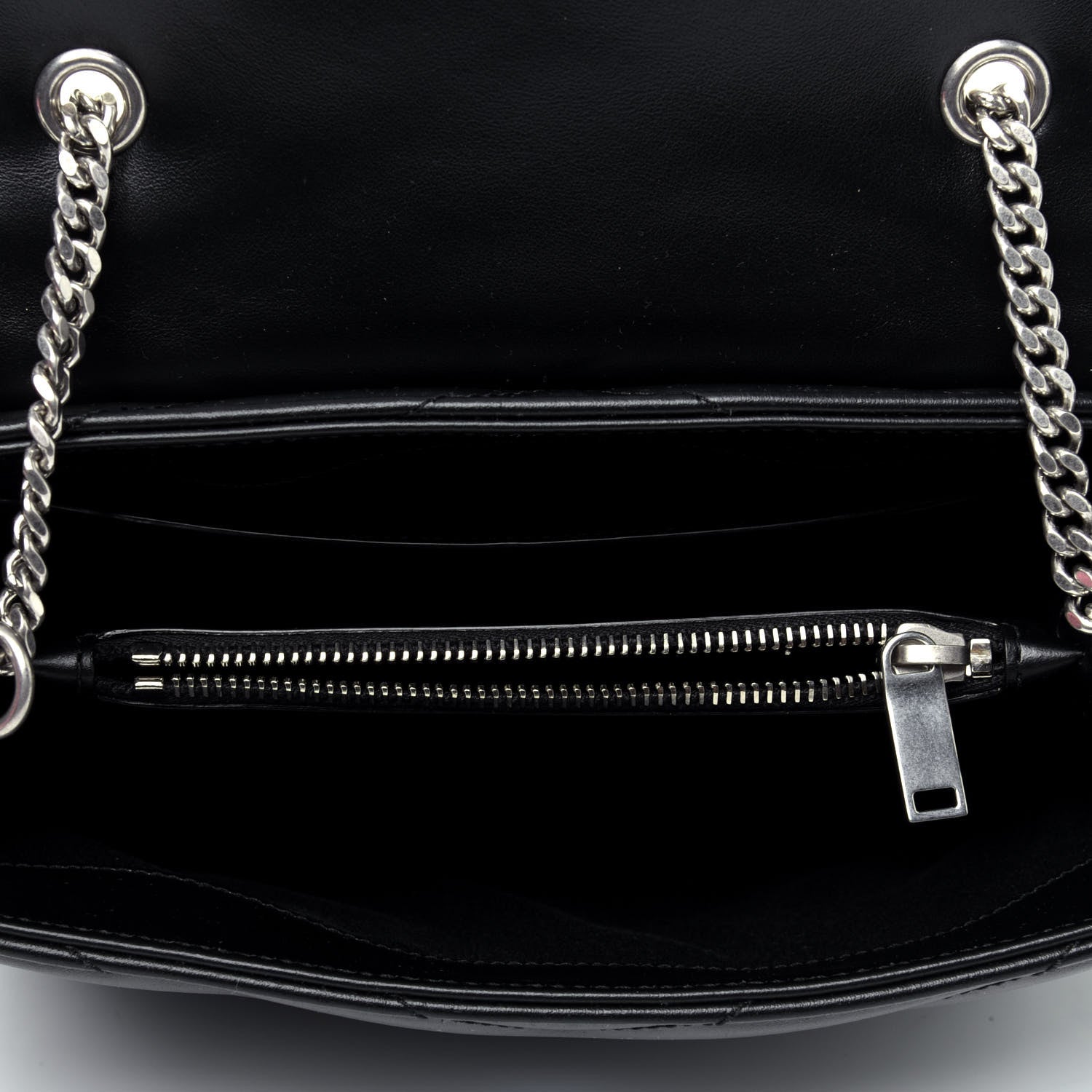Saint Laurent Calfskin Y Quilted Monogram Small Loulou Chain Satchel Black 6 of 15